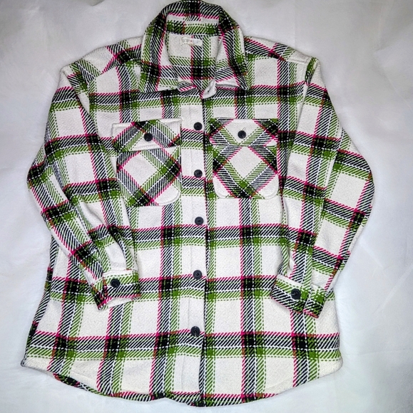 Ultra Flirt Tops - Ultra Flirt Shacket Cozy Flannel Oversized